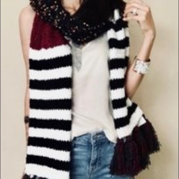 NWT Free People Scarf+Color Block different knits colors+Holiday Gift+NWT+Firm - Picture 4 of 8